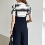 サロペットパンツ ハイウエスト ワイドパンツ | COCOMOMO | 詳細画像18 