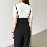 サロペットパンツ ハイウエスト ワイドパンツ | COCOMOMO | 詳細画像31 