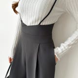 サロペットパンツ ハイウエスト ワイドパンツ | COCOMOMO | 詳細画像5 