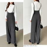 サロペットパンツ ハイウエスト ワイドパンツ | COCOMOMO | 詳細画像6 