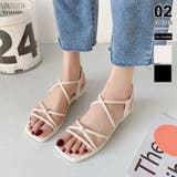 アイボリー | ストラップサンダル ナローストラップ サンダル | COCOMOMO