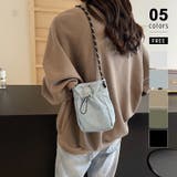 ライトブルー | ミニショルダーバッグ サコッシュ ドロストバッグ | COCOMOMO