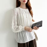 フリルトップス 長袖カットソー ウェーブTシャツ | COCOMOMO | 詳細画像11 