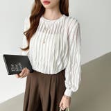 フリルトップス 長袖カットソー ウェーブTシャツ | COCOMOMO | 詳細画像12 