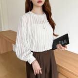 フリルトップス 長袖カットソー ウェーブTシャツ | COCOMOMO | 詳細画像16 