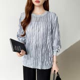 フリルトップス 長袖カットソー ウェーブTシャツ | COCOMOMO | 詳細画像18 