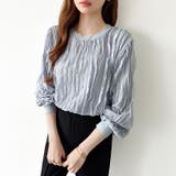 フリルトップス 長袖カットソー ウェーブTシャツ | COCOMOMO | 詳細画像20 