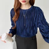 フリルトップス 長袖カットソー ウェーブTシャツ | COCOMOMO | 詳細画像36 