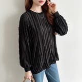 フリルトップス 長袖カットソー ウェーブTシャツ | COCOMOMO | 詳細画像43 