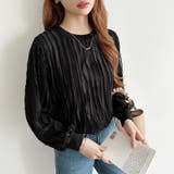 フリルトップス 長袖カットソー ウェーブTシャツ | COCOMOMO | 詳細画像47 