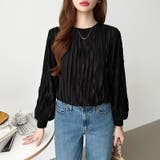 フリルトップス 長袖カットソー ウェーブTシャツ | COCOMOMO | 詳細画像48 