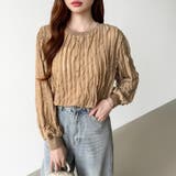 フリルトップス 長袖カットソー ウェーブTシャツ | COCOMOMO | 詳細画像4 