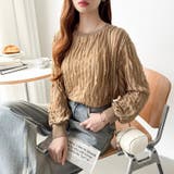 フリルトップス 長袖カットソー ウェーブTシャツ | COCOMOMO | 詳細画像7 