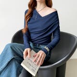 オフショルダードレープトップス オフショルダー シアートップス | COCOMOMO | 詳細画像14 