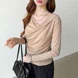 オフショルダードレープトップス オフショルダー シアートップス | COCOMOMO | 詳細画像22 