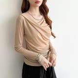 オフショルダードレープトップス オフショルダー シアートップス | COCOMOMO | 詳細画像23 