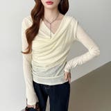 オフショルダードレープトップス オフショルダー シアートップス | COCOMOMO | 詳細画像3 