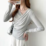 オフショルダードレープトップス オフショルダー シアートップス | COCOMOMO | 詳細画像33 