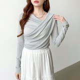 オフショルダードレープトップス オフショルダー シアートップス | COCOMOMO | 詳細画像34 