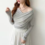 オフショルダードレープトップス オフショルダー シアートップス | COCOMOMO | 詳細画像35 