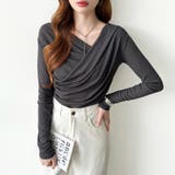 オフショルダードレープトップス オフショルダー シアートップス | COCOMOMO | 詳細画像37 