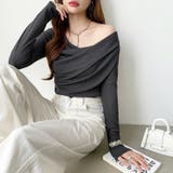 オフショルダードレープトップス オフショルダー シアートップス | COCOMOMO | 詳細画像41 