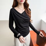 オフショルダードレープトップス オフショルダー シアートップス | COCOMOMO | 詳細画像48 