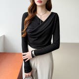 オフショルダードレープトップス オフショルダー シアートップス | COCOMOMO | 詳細画像49 