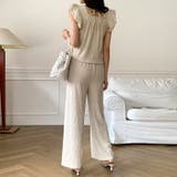 フリルショルダーティアードセットアップ パンツセットアップ セットアップ夏 | COCOMOMO | 詳細画像10 