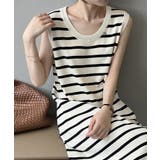 ノースリーブワンピース ボーダーワンピース 夏ワンピース | COCOMOMO | 詳細画像3 