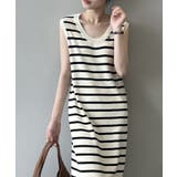ノースリーブワンピース ボーダーワンピース 夏ワンピース | COCOMOMO | 詳細画像4 