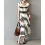 ノースリーブワンピース ボーダーワンピース 夏ワンピース | COCOMOMO | 詳細画像5 