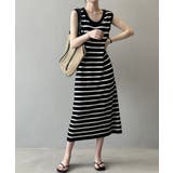 ノースリーブワンピース ボーダーワンピース 夏ワンピース | COCOMOMO | 詳細画像7 