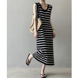 ノースリーブワンピース ボーダーワンピース 夏ワンピース | COCOMOMO | 詳細画像8 