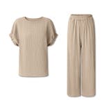 セットアップ夏 半袖トップスワイドパンツセット パンツセットアップ | COCOMOMO | 詳細画像21 