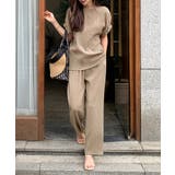 セットアップ夏 半袖トップスワイドパンツセット パンツセットアップ | COCOMOMO | 詳細画像3 