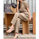 セットアップ夏 半袖トップスワイドパンツセット パンツセットアップ | COCOMOMO | 詳細画像4 