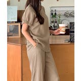 セットアップ夏 半袖トップスワイドパンツセット パンツセットアップ | COCOMOMO | 詳細画像7 