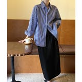 ストライプシャツ オーバーサイズ カラーシャツ | COCOMOMO | 詳細画像4 