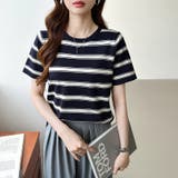 サマーニット ボーダーニット トップス夏 | COCOMOMO | 詳細画像15 