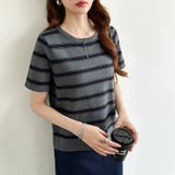 サマーニット ボーダーニット トップス夏 | COCOMOMO | 詳細画像19 