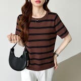 サマーニット ボーダーニット トップス夏 | COCOMOMO | 詳細画像26 