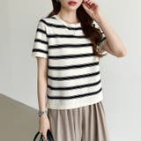 サマーニット ボーダーニット トップス夏 | COCOMOMO | 詳細画像4 