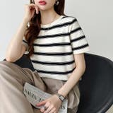 サマーニット ボーダーニット トップス夏 | COCOMOMO | 詳細画像6 