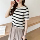 サマーニット ボーダーニット トップス夏 | COCOMOMO | 詳細画像9 