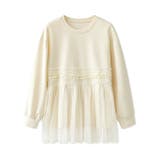 チュールドッキングペプラムトップス ペプラム ダンボールスウェット | COCOMOMO | 詳細画像46 