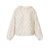 フラワーカットジャガードブルゾン パーカーブルゾン ドロスト付き | COCOMOMO | 詳細画像33 