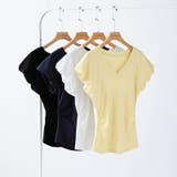 サイドギャザートップス パフスリーブ Tシャツ | COCOMOMO | 詳細画像17 