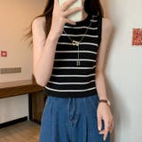 サマーニット ノースリーブ アクセサリー付き | COCOMOMO | 詳細画像10 