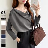 ダークグレー | 3wayで着回し自在 オフショルダー ドレープトップス | COCOMOMO